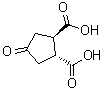 (1R,2R)-rel-4-氧代-1,2-环戊烷二甲酸分子结构 (CAS 67885-97-6)