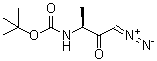 N-[(1S)-3-重氮基-1-甲基-2-氧代丙基]氨基甲酸叔丁酯分子结构 (CAS 67919-80-6)