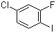 4-氯-2-氟碘苯分子结构 (CAS 6797-79-1)