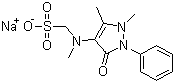 structure of CAS# 68-89-3, Dipyrone;Sodium [(2,3-dihydro-1,5-dimethyl-3-oxo-2-phenyl-1H-pyrazol-4-yl)methylamino]methanesulfonate; Metamizole sodium