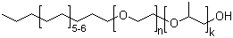 C16-C18 脂肪醇聚氧乙烯聚氧丙烯醚分子结构 (CAS 68002-96-0)
