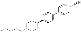 反式-4'-(4-戊基环己基)-[1,1'-联苯]-4-腈分子结构 (CAS 68065-81-6)