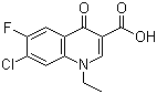 7-氯-1-乙基-6-氟-4-氧代-1,4-二氢-3-喹啉羧酸分子结构 (CAS 68077-26-9)