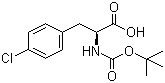 Boc-L-4-氯苯丙氨酸分子结构 (CAS 68090-88-0)