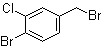 structure of CAS# 68120-44-5, 4-Bromo-3-chlorobenzyl bromide;1-Bromo-4-(bromomethyl)-2-chlorobenzene