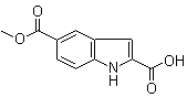1H-吲哚-2,5-二甲酸 5-甲酯分子结构 (CAS 681288-76-6)