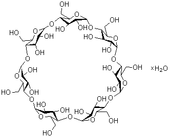 beta-环糊精水合物分子结构 (CAS 68168-23-0)