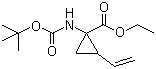 1-叔丁氧羰基氨基-2-乙烯基环丙烷甲酸乙酯分子结构 (CAS 681807-59-0)