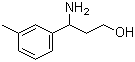3-氨基-3-(3-甲基苯基)-1-丙醇分子结构 (CAS 68208-22-0)