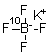 四氟硼酸钾-<sup>10</sup>B分子结构 (CAS 68220-77-9)