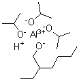 (T-4)-(2-乙基-1-己醇)三(2-丙醇)氢铝酸分子结构 (CAS 68309-99-9)