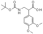 alpha-[[[叔丁氧羰基]氨基]甲基]-3,4-二甲氧基苯乙酸分子结构 (CAS 683218-93-1)