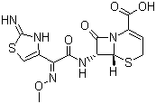 头孢唑肟分子结构 (CAS 68401-81-0)