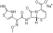 头孢唑肟钠分子结构 (CAS 68401-82-1)