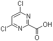4,6-二氯-2-嘧啶羧酸分子结构 (CAS 684220-30-2)