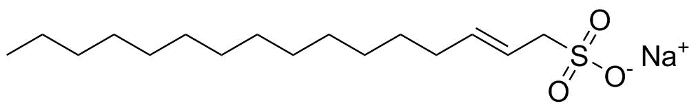 Sodium C14-16 olefin sulfonate molecular structure (CAS 68439-57-6)
