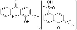 2,3,4-三羟基二苯甲酮 1,2-二叠氮基萘醌-5-磺酸酯分子结构 (CAS 68510-93-0)