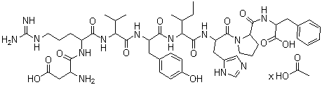 血管紧张素 II 醋酸盐分子结构 (CAS 68521-88-0)