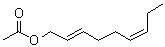 (2E,6Z)-2,6-壬二烯-1-醇乙酸酯分子结构 (CAS 68555-65-7)