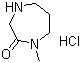 1-甲基-1,4-二氮杂环庚-2-酮盐酸盐分子结构 (CAS 685859-01-2)