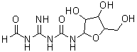 N-[(甲酰氨基)亚氨基甲基]-N'-呋喃戊糖基脲分子结构 (CAS 686299-20-7)