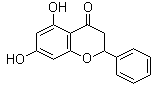 (±)-5,7-二羟基黄烷酮分子结构 (CAS 68745-38-0)