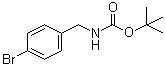 (4-溴苄基)氨基甲酸叔丁酯分子结构 (CAS 68819-84-1)
