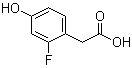 2-氟-4-羟基苯乙酸分子结构 (CAS 68886-07-7)