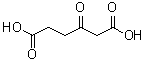 beta-氧代己二酸分子结构 (CAS 689-31-6)