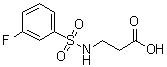 N-[(3-氟苯基)磺酰基]-beta-丙氨酸分子结构 (CAS 690646-10-7)