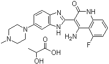 Dovitinib lactate molecular structure (CAS 692737-80-7)