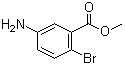 5-氨基-2-溴苯甲酸甲酯分子结构 (CAS 6942-37-6)