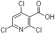 2,4,6-三氯烟酸分子结构 (CAS 69422-72-6)