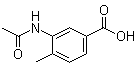 3-乙酰氨基-4-甲基苯甲酸分子结构 (CAS 6946-14-1)