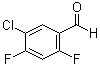 2,4-二氟-5-氯苯甲醛分子结构 (CAS 695187-29-2)
