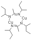 Bis[mu-[N,N'-bis(1-methylpropyl)ethanimidamidato]]dicopper molecular structure (CAS 695188-31-9)