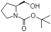 结构式 CAS# 69610-40-8, N-Boc-L-脯氨醇; N-叔丁氧羰基-L-脯氨醇; (S)-(-)-1-叔丁氧羰基-2-吡咯烷甲醇