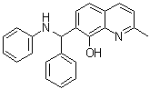 7-(alpha-苯胺基苄基)-2-甲基-8-喹啉醇分子结构 (CAS 6964-62-1)