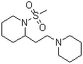 1-(甲基磺酰基)-2-[2-(1-哌啶基)乙基]哌啶分子结构 (CAS 6965-32-8)