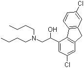 alpha-(二正丁胺甲基)-2,7-二氯芴-4-甲醇分子结构 (CAS 69759-61-1)