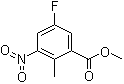 5-氟-2-甲基-3-硝基苯甲酸甲酯分子结构 (CAS 697739-03-0)
