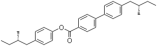 (S,S)-(+)-4'-(2-甲基丁基)联苯-4-甲酸异戊基苯酚酯分子结构 (CAS 69777-74-8)