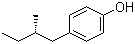 (S)-(+)-4'-(2-甲基丁基)苯酚分子结构 (CAS 69777-78-2)