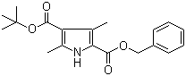 3,5-二甲基-1H-吡咯-2,4-二羧酸 4-叔丁酯 2-苄酯分子结构 (CAS 69912-08-9)