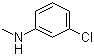 结构式 CAS# 7006-52-2, 3-氯-N-甲基苯胺
