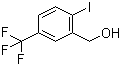 2-碘-5-(三氟甲基)苄醇分子结构 (CAS 702641-05-2)