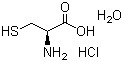 L-盐酸半胱氨酸一水物分子结构 (CAS 7048-04-6)