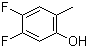 4,5-Difluoro-2-methylphenol molecular structure (CAS 704884-76-4)