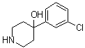 4-(3-氯苯基)哌啶-4-醇分子结构 (CAS 70558-16-6)