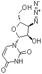 3'-叠氮基-3'-脱氧尿苷分子结构 (CAS 70580-88-0)